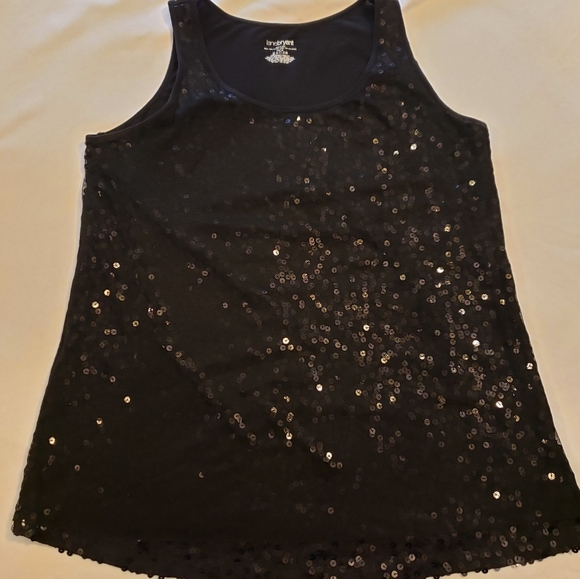 Lane Bryant 14 sequin sparkle black tank camisole - Picture 13 of 16